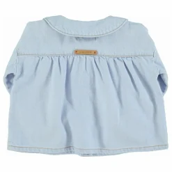 Blouse en Jean Col Claudine | Bleu Clair