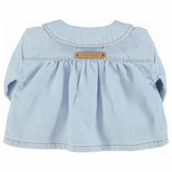 Blouse en Jean Col Claudine | Bleu Clair