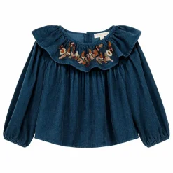 Blouse Eneila Coton Bio | Bleu jean