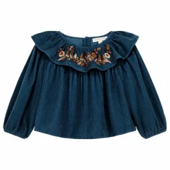 Blouse Eneila Coton Bio | Bleu jean