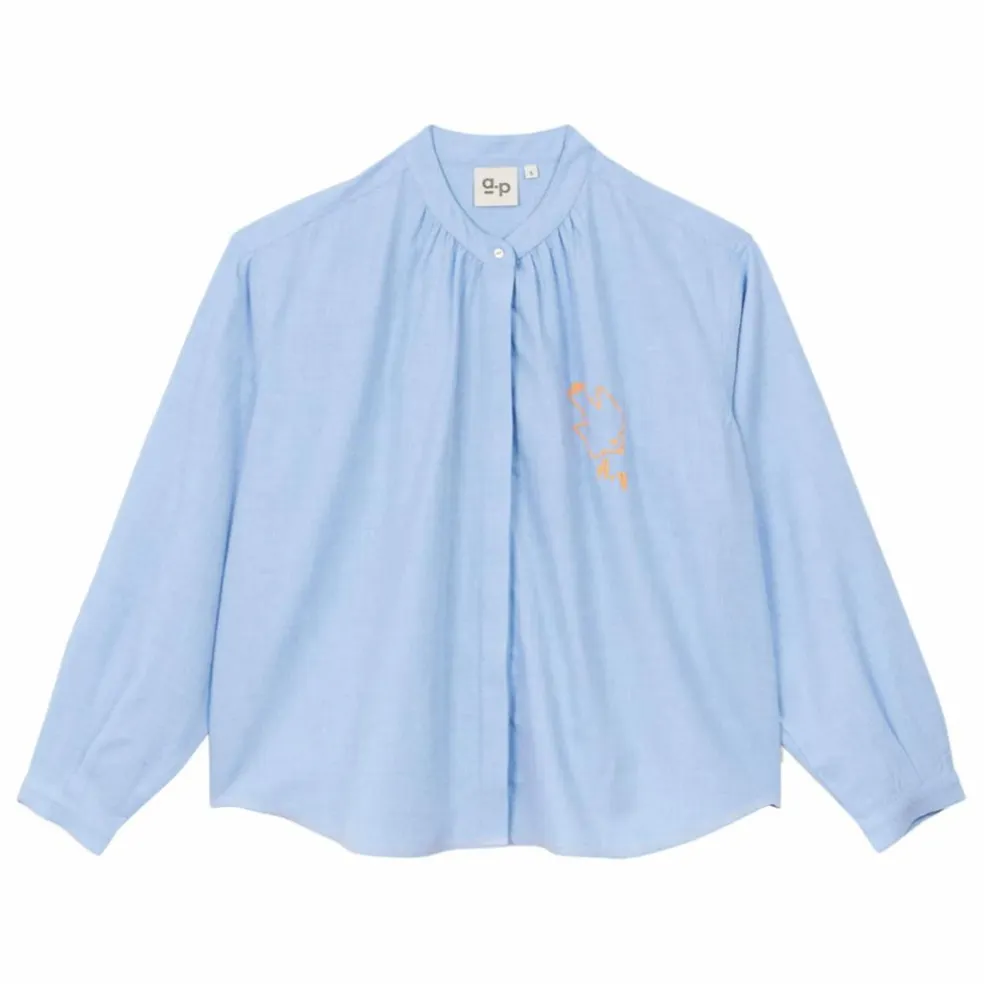 Blouse Engrace Oxford | Bleu ciel