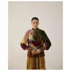 Blouse Farmer Lakeside Velours | Bordeaux