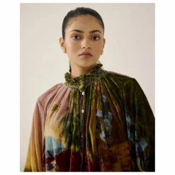 Blouse Farmer Lakeside Velours | Bordeaux