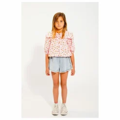 Blouse Fleuri Coton Bio | Rose pêche
