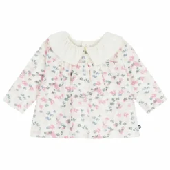 Blouse Fleurie Coton Bio | Ecru