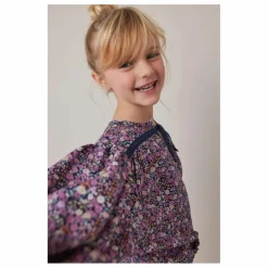 Blouse Fleurs | Bleu marine