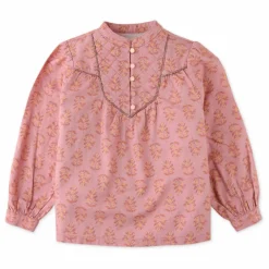Blouse Fleurs Lurex | Rose