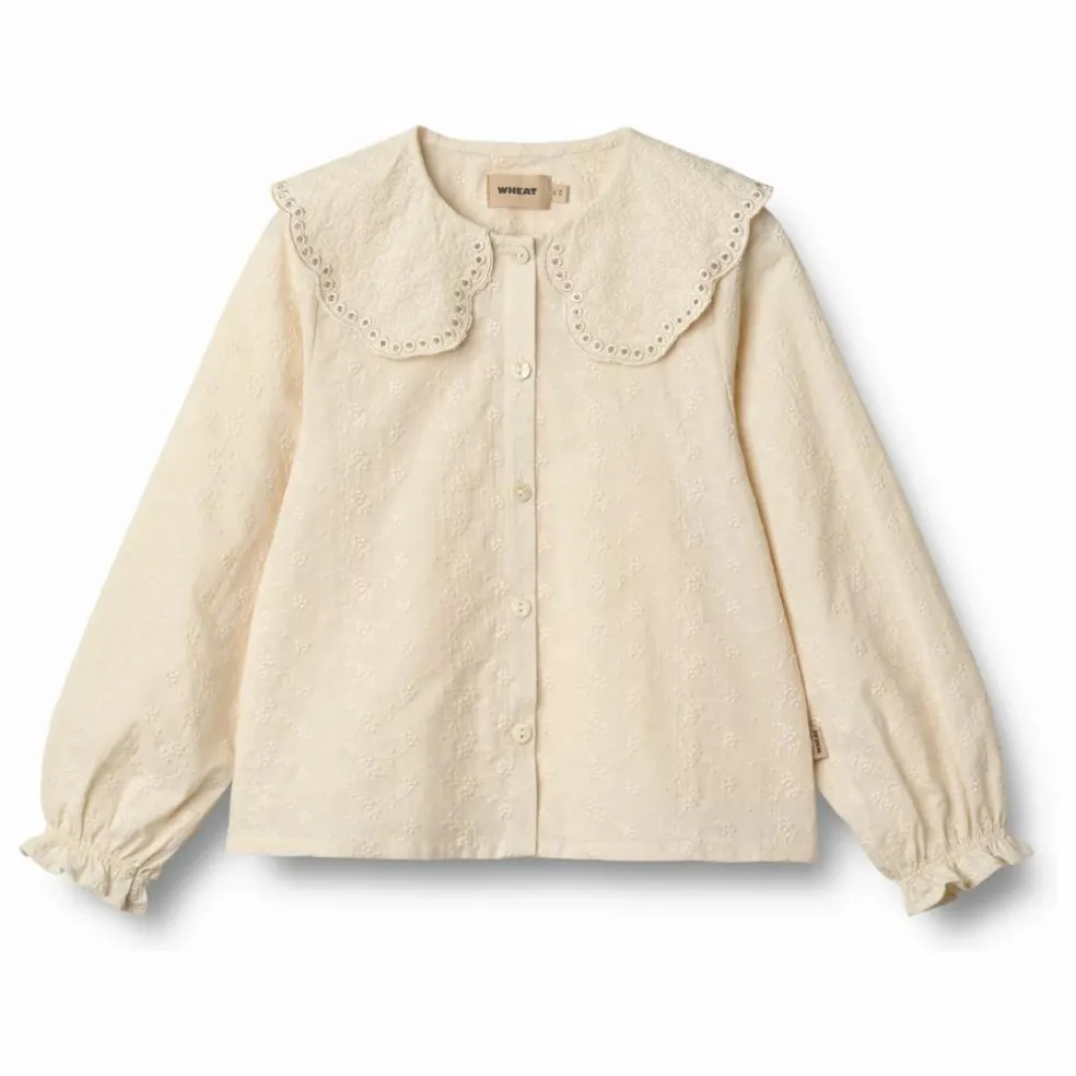 Blouse Flora Col Claudine Coton Bio | Beige