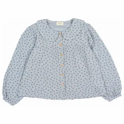 Blouse Gaze de Coton Bio | Bleu gris