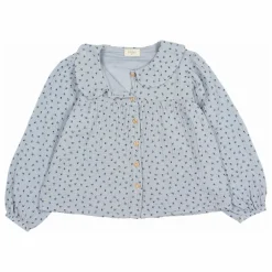 Blouse Gaze de Coton Bio | Bleu gris