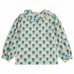 Blouse Géométrique Coton Bio | Ecru