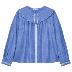 Blouse Hyacia Chambray Coton Bio - Collection Femme | Bleu