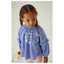 Blouse Irisa Chambray Coton Bio | Bleu
