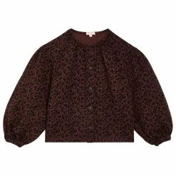 Blouse Irène Léopard | Marron