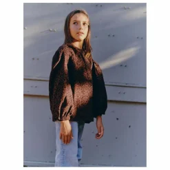Blouse Irène Léopard | Marron
