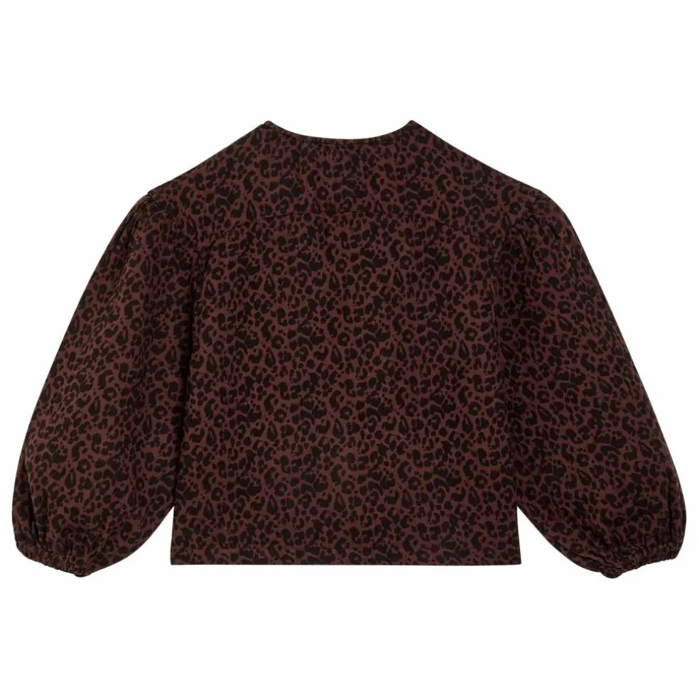 Blouse Irène Léopard | Marron