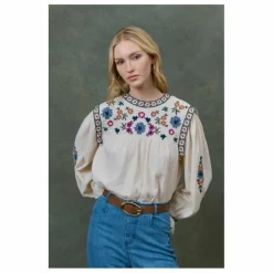 Blouse Izza Double Gaze de Coton Bio - Collection Femme | Crème