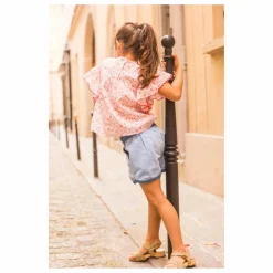 Blouse Jasmin Fleurie Lurex | Rose pâle