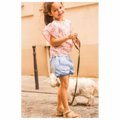 Blouse Jasmin Fleurie Lurex | Rose pâle