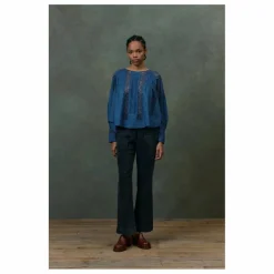 Blouse Jeannine Voile de Coton Bio - Collection Femme | Bleu