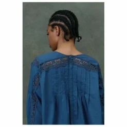 Blouse Jeannine Voile de Coton Bio - Collection Femme | Bleu