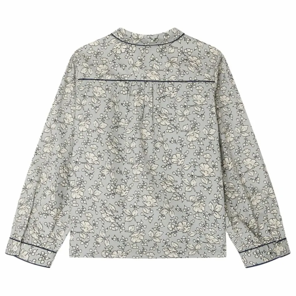 Blouse Josseline Coton Bio | Bleu gris