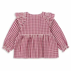 Blouse Kim Carreaux Coton Bio | Violet