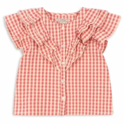 Blouse Kim Volant Coton Bio | Rose