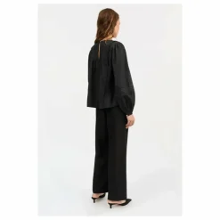 Blouse Leaf Boutonnée Coton Bio | Noir