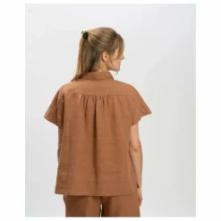 Blouse Lin | Marron