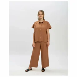 Blouse Lin | Marron