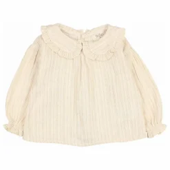 Blouse Lurex Coton Bio | Ivoire