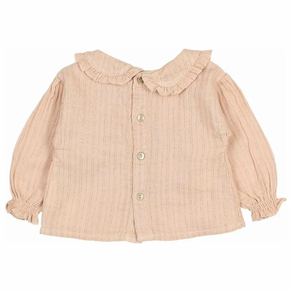 Blouse Lurex Coton Bio | Rose