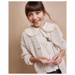 Blouse Lurex Gaze de Coton Bio | Ivoire