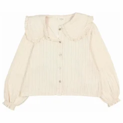 Blouse Lurex Gaze de Coton Bio | Ivoire