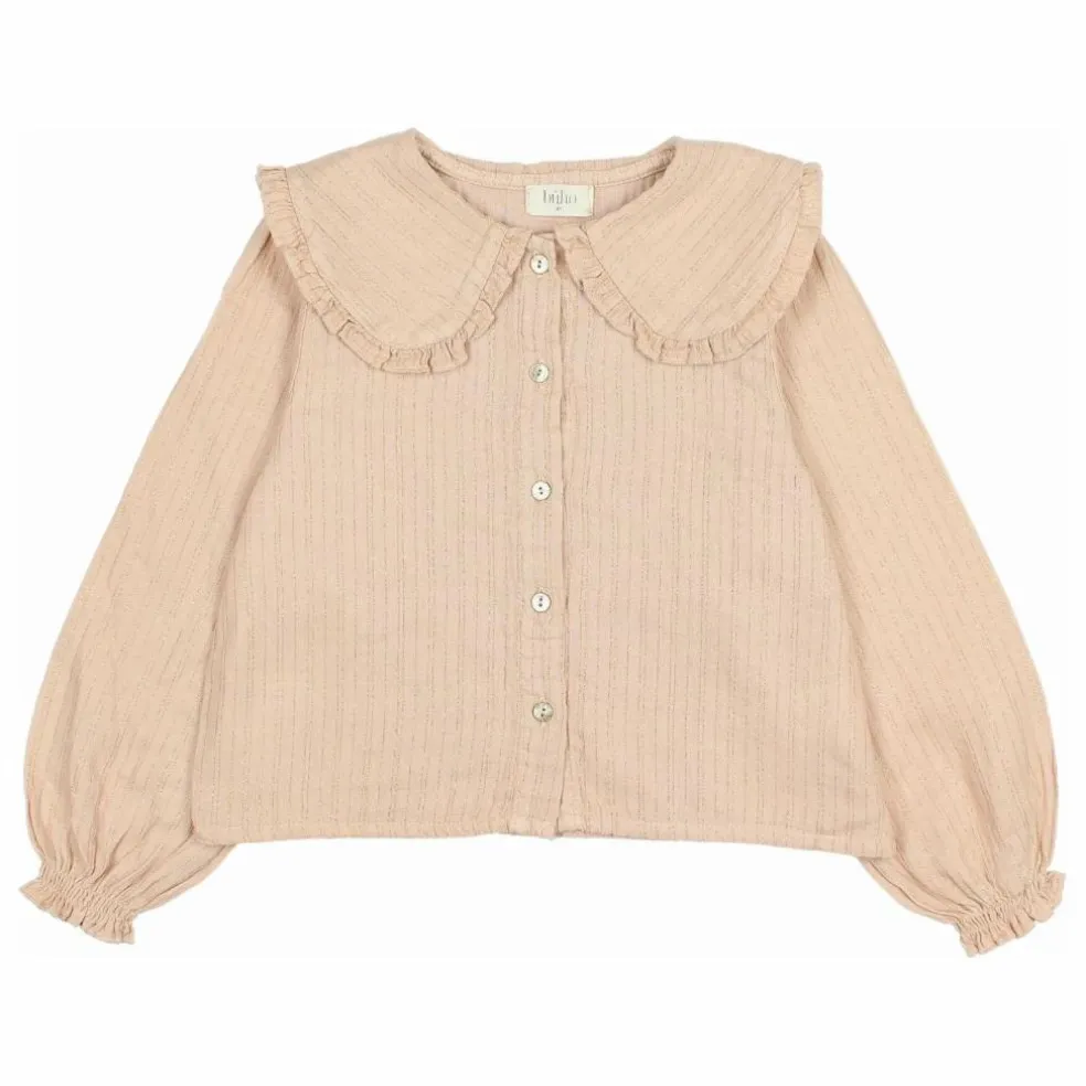 Blouse Lurex Gaze de Coton Bio | Rose