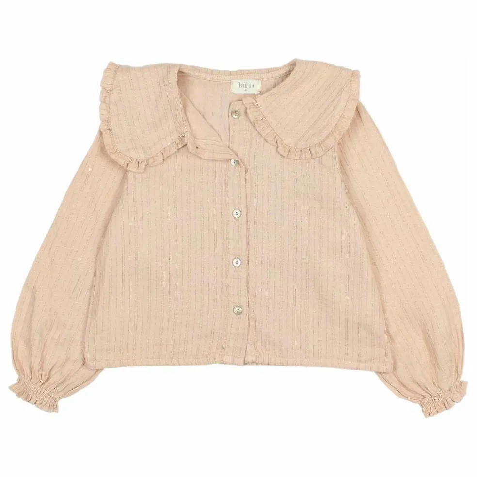 Blouse Lurex Gaze de Coton Bio | Rose