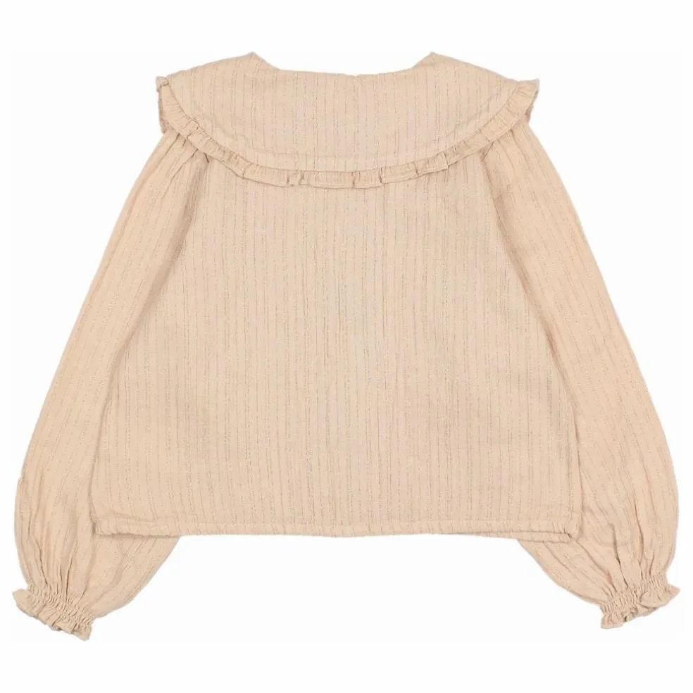 Blouse Lurex Gaze de Coton Bio | Rose