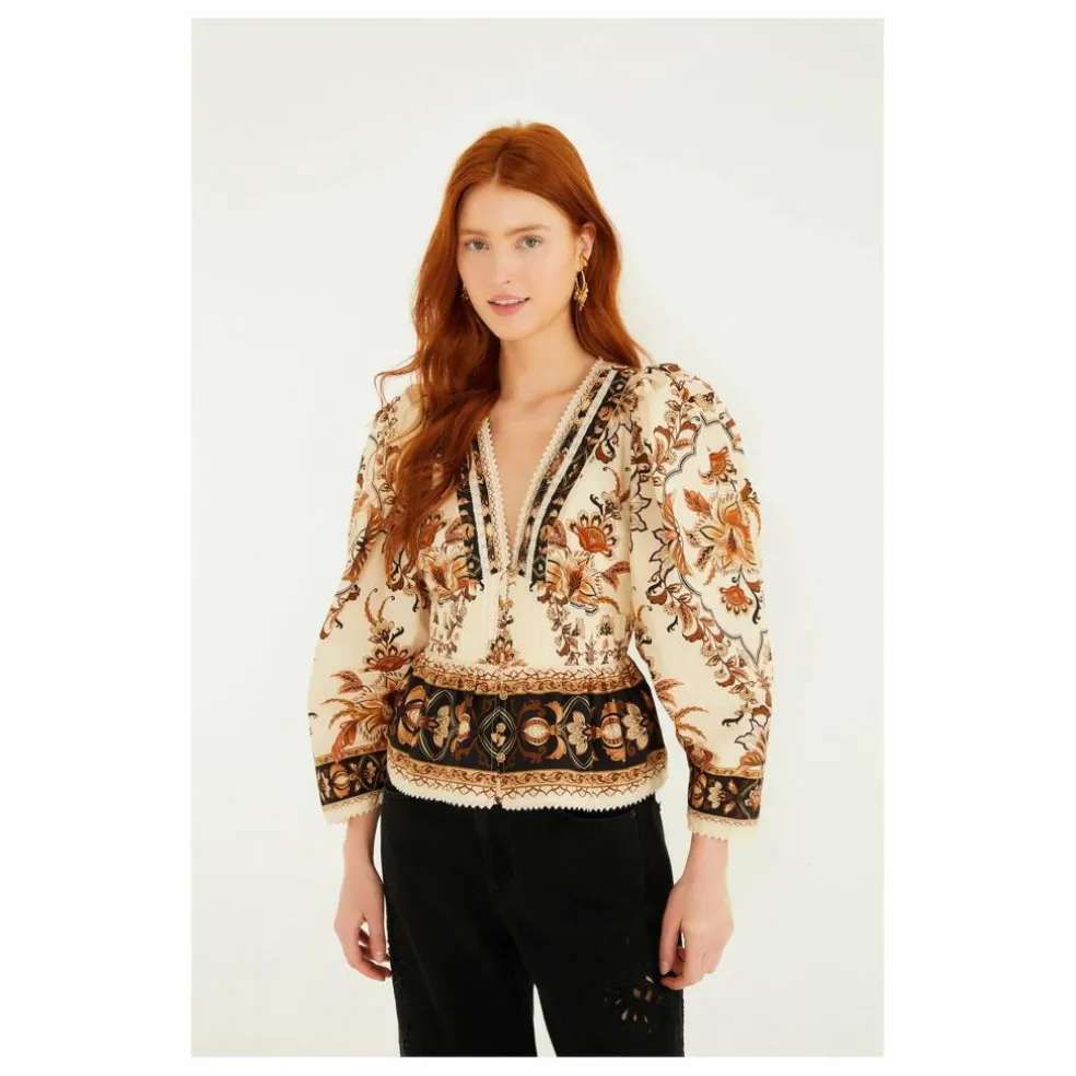 Blouse Majestic Garden | Sable