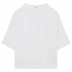 Blouse Manches Courtes Popeline de Coton | Blanc