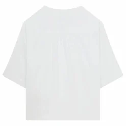 Blouse Manches Courtes Popeline de Coton | Blanc