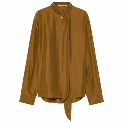 Blouse Mousseline Coton et Soie | Chocolat