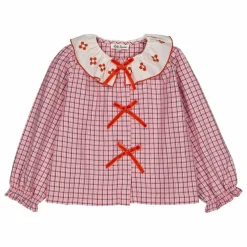 Blouse Myrtille Carreaux | Rose