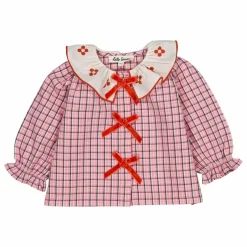 Blouse Myrtille Carreaux | Rose