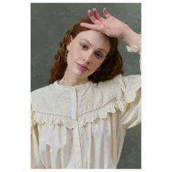 Blouse Noelianne Popeline de Coton Bio - Collection Femme | Crème