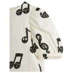 Blouse Notes Gaze de Coton Bio | Blanc