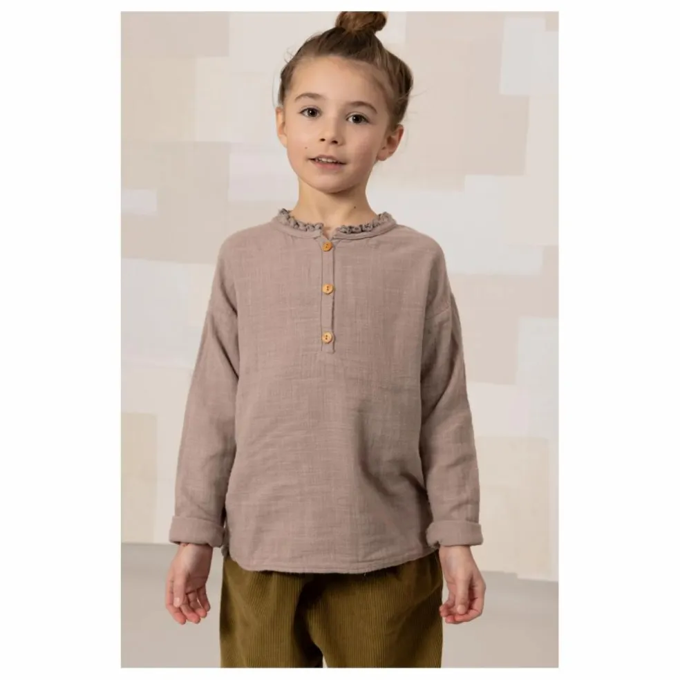 Blouse Olympe Gaze de Coton Bio | Mauve