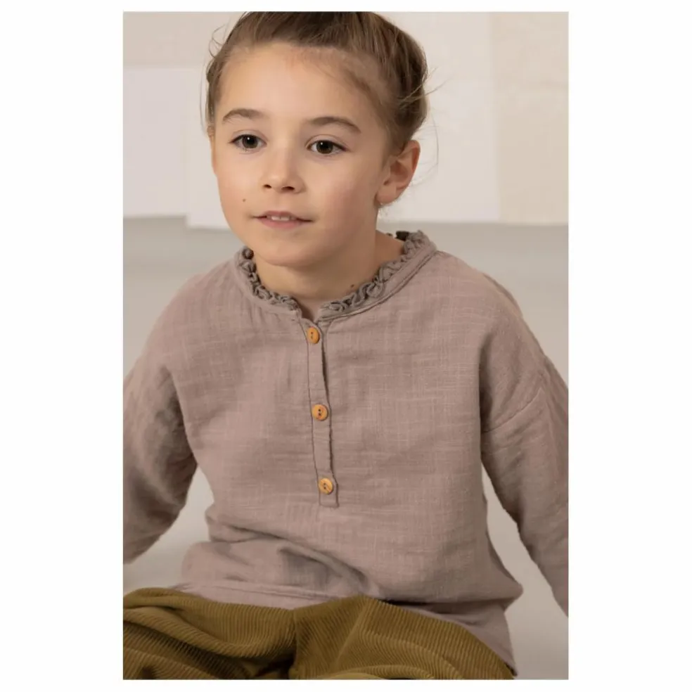 Blouse Olympe Gaze de Coton Bio | Mauve