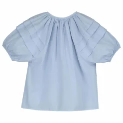 Blouse Plissée | Bleu Clair