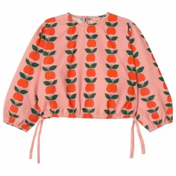 Blouse Pommes Velours Côtelé | Rose